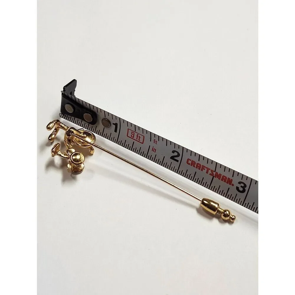Extrememly Rare Designer Trifari Bicycle Stick Pin Mid Century